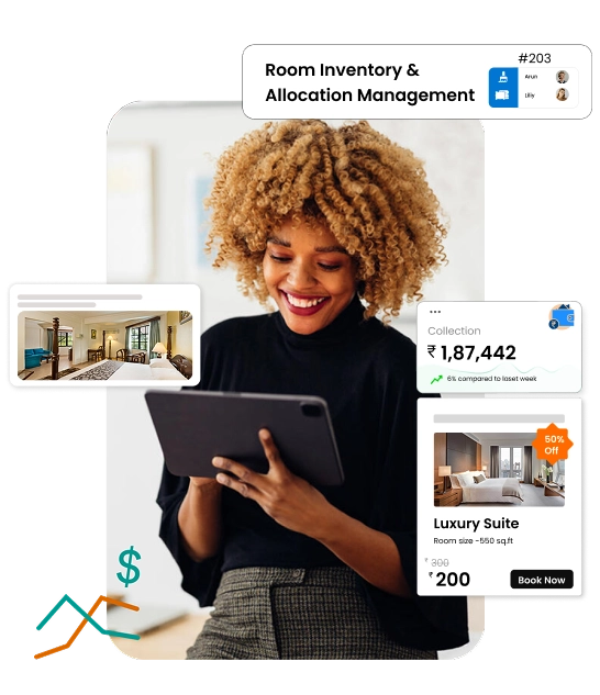 Streamline hotel operations with top cloud-based PMS for bookings, billing, and inventory management.