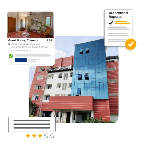 Comfortable guesthouse in Chennai offering a cozy and affordable stay with modern amenities.