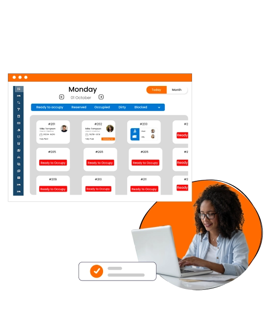 Easy property management, bookings, and operations to reduce manual errors through PMS software.