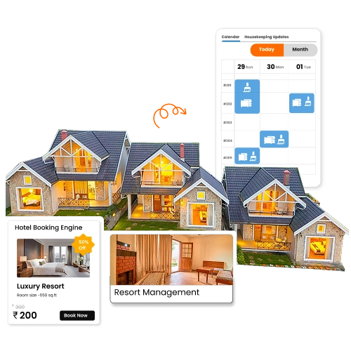 Hotel property management software for resorts helps bookings billing & guest services.