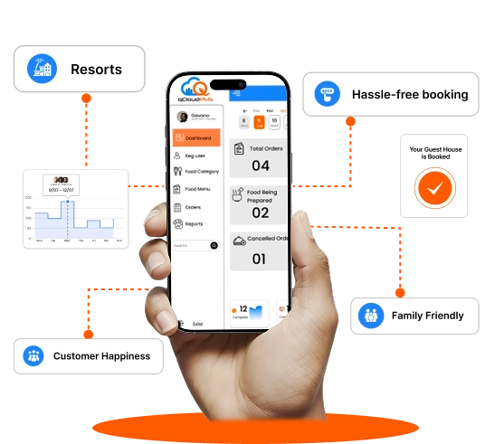 Cloud hotel management and billing software for streamlining hotel operations and improving guest experiences.