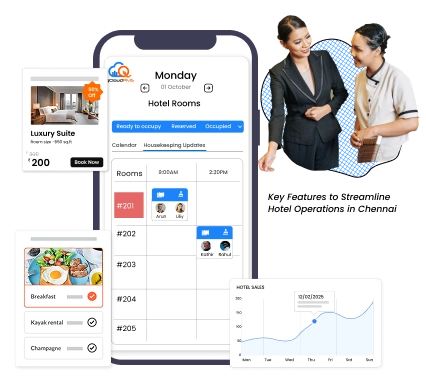 Simplify hotel operations in Chennai with QCloud’s all-in-one hotel management software and key features